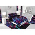 thumbnail image 4 of set de funda nórdica seta Hippie Graffiti Art Queen Bedding Sets,Galaxy Moon, 4 of 7