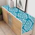 thumbnail image 4 of Baroque Blue Table Runner - 120 Inch Long, Kitchen Dining Table Runner Dresser Scarves, Vintage Damask Classic Floral Farmhouse Decor for Coffee Tables Wedding Party Banquet, 4 of 8