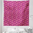 thumbnail image 1 of Forest Friends Tapestry, Pattern with Foxes Hearts and Dots, Fabric Wall Hanging Decor for Bedroom Living Room Dorm, 5 Sizes, Rose Dark Peach, by Ambesonne, 1 of 1