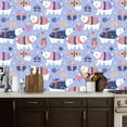 thumbnail image 2 of Animal Peel and Stick Wallpaper 17.7in x 9.8ft Winter Polar Bears Sweaters Gifts Snowflakes Purple Contact Paper Vinyl Waterproof Self Adhesive Wall Paper for Bedroom Shelf Cabinet Renter Friendly, 2 of 8