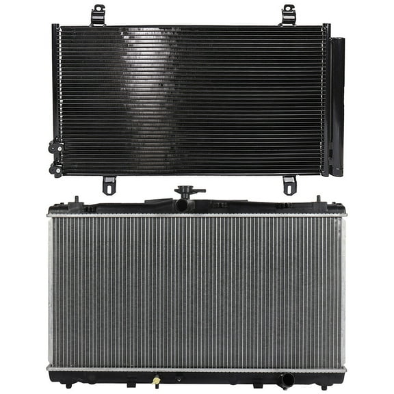 cciyu 3995 Condenser and 13270 Radiator Replacement for 2013-2018 for Toyota for Avalon 2012-2017 for Toyota for Camry