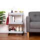 thumbnail image 5 of Carro organizador de almacenamiento rodante de 3 niveles Uxcell con ruedas para baño/cocina, gris, 5 of 7
