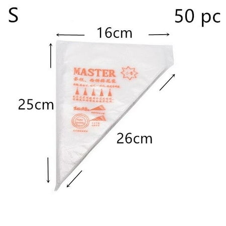 

Disposable Piping Bags Decorating Fondant Cake Cream Decorating Pastry Tips Tools Cake Packs Pastry Bags Dessert Decorators 50 Pcs