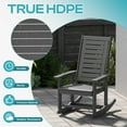 thumbnail image 4 of FODINGHILL Outdoor Rocking Chair, HDPE All Weather Adirondack Oversized Rockers, Porch Rocking Chairs for Patio Outside Backyard Balcony Garden, Gray, 4 of 9
