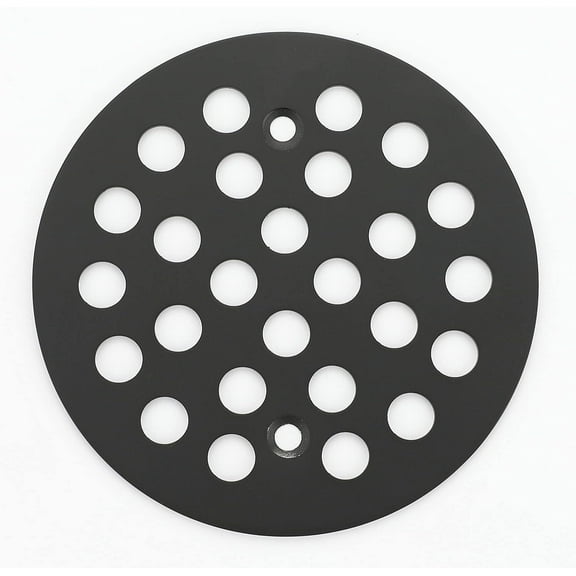 4-1/4 Inch Screw-in Round Shower Drain Cover Replacement Floor Drainer Grate with Screws Matte Black Black