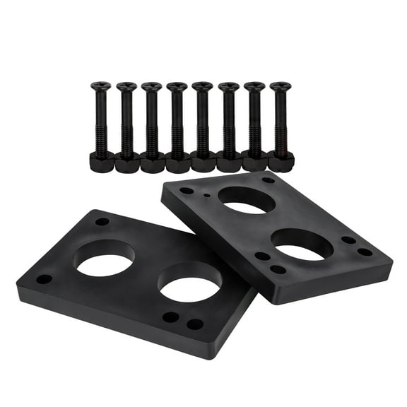 Cal 7 Longboard Bundle Set of 2pcs 5/16"(8mm) Longboard Skateboard Riser Pads Black 8pcs of 1.25" Hardware Screws Black