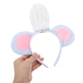 thumbnail image 2 of FELTECHELECTR Diadema con orejas de ratón gris y gorro de chef blanco, ideal como disfraz de ratón para fiestas de cumpleaños, ideal para niños y niñas., 2 of 6