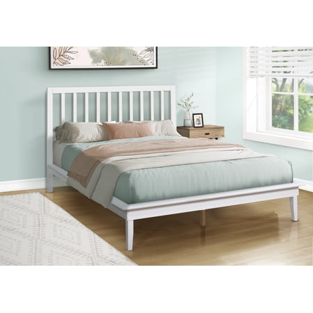 Bed - Platform Bed - Queen Size - Frame Only - Bedroom - Black Frame - Wood Legs