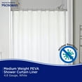 thumbnail image 4 of Kenney Microban Protected Medium Weight PEVA Shower Liner, 70" W x 72" H, White, 4 of 8