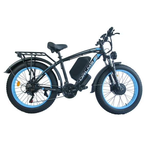 SMLRO TS60 Electric Bike – 2000W Dual Motors, 60V 25Ah, 26" Fat Tires, Hydraulic Disc Brakes, Full Suspension, 45MPH Max Speed