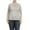 Light grey, variant on Women's Plus Size Casual Fitted Long Sleeve Solid Turtleneck Sweater Top