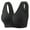 Black, variant on Fouhkni Front Closure Bras for Older Women Plus Size Wireless Comfy Bras Seniors Full Support Daily Bra