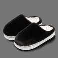 thumbnail image 1 of Zapatillas de felpa de invierno para mujer, chanclas mullidas con plataforma suave, zapatos planos informales para hombre, cómodos, concisos, antideslizantes, para dormitorio, 1 of 5