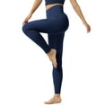 thumbnail image 5 of UUE 28"Inseam Navy Blue Leggings with Pockets for Women, High Waisted Yoga Pants Tummy Control, Workout Tights Leggings Full Length, 5 of 6