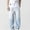 Light Blue, variant on Isvgxsz New Pants for Men Jeans Fashion Comfort Waist Wide Leg Pants Men Multicolor Quick Drying Long Pants Pocket Button Front Mid Waist Relaxed Fit Jeans Black Xxxl