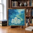 thumbnail image 2 of huayou Blue forest Three Ghosts Framed Print, 7.87x7.87 inch, Halloween Wall Decor Art, Ornament for Shelf, Bedroom, Autumn Seasonal Layout, 2 of 7