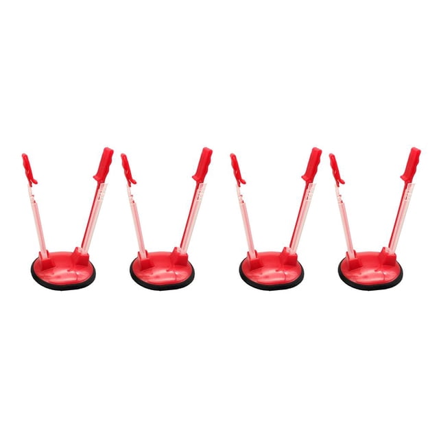 Ounissouiy Paquete de 2 bolsas de preparación de alimentos, soporte ajustable antideslizante, plegable, lavable, bolsas para sándwich, soporte Rojo 2piezas