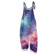 thumbnail image 2 of Iaqnaocc Jumpsuits For Women Plus Size Boho Starry Sky Sleeveless Wide Leg Jumpers Casual Adjustable Strap Overalls Jumpsuits Baggy Holiday Overalls Pink 4XL, 2 of 5