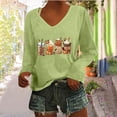 thumbnail image 1 of Qertyioot Christmas Chandail en Molleton pour Femmes Mode Décontractée Manches Longues Col en V Pull, 1 of 5