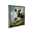 thumbnail image 4 of Stupell Industries Cow on Country Couch Animals & Insects Painting Gray Floater Framed Canvas Art Print Wall Art, 18 x 18, 4 of 10