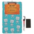 thumbnail image 6 of Inkdotpot Decorative Clipboard Letter Size Clipboard with Low Profile Clip,Retractable Key Hole for Hanging Paperboard for Office School w/ Free Marker & Eraser,Teddy-9x15 Inch, 6 of 9