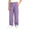 thumbnail image 7 of Hurxie Boys Baggy Sweatpants Boys Straight Wide Leg Open Bottom Joggers with Pockets Drawstring Kids Athletic Pants, 7 of 7