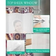 thumbnail image 4 of No Hook Shower Curtain with Snap-in Liner, Southwest Aztec Waterproof Fabric Bathroom Curtains, Country Retro Ethnic Geometric Motifs Bath Curtains & Mesh Top Window 60"x72", 4 of 6