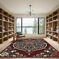 thumbnail image 2 of ODIKA 4'x6' Machine Washable Non-Slip Area Rug, Gothic Burgundy High Traffic Rug, Red, 1286832, 2 of 7