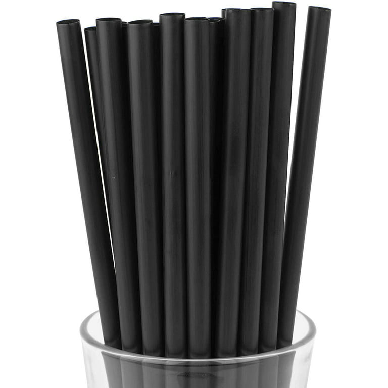Made in USA Pack of 250 Jumbo Purple (10 X 0.28) Individually Wrapped  Plastic Smoothie Drinking Straws (Non-toxic, BPA-free)
