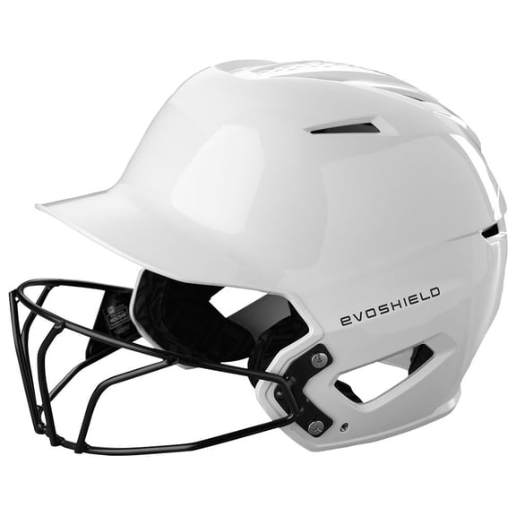 EvoShield XVT™ 2.0 Gloss Batting Helmet with Facemask - Team White, Medium/Large
