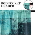 thumbnail image 6 of Turquoise Kitchen Curtains Valance and Tiers Set, Teal Abstract Short Window Curtains, Modern Art Painting Curtains Treatments Tiers Set for Window Decor 52" x 24", 6 of 6