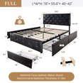 thumbnail image 7 of Sha Cerlin Black Full Leather Platform Bed Frame with 4 Storage Drawers & Adjustable Headboard, Adult, 7 of 7