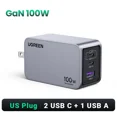 thumbnail image 3 of Cargador UGREEN GaN de 100 W, cargador USB C QC4.0 3.0 de carga rápida para MacBook, portátil, tableta, cargador rápido PD para iPhone 16, 15, 14 Pro, 3 of 5