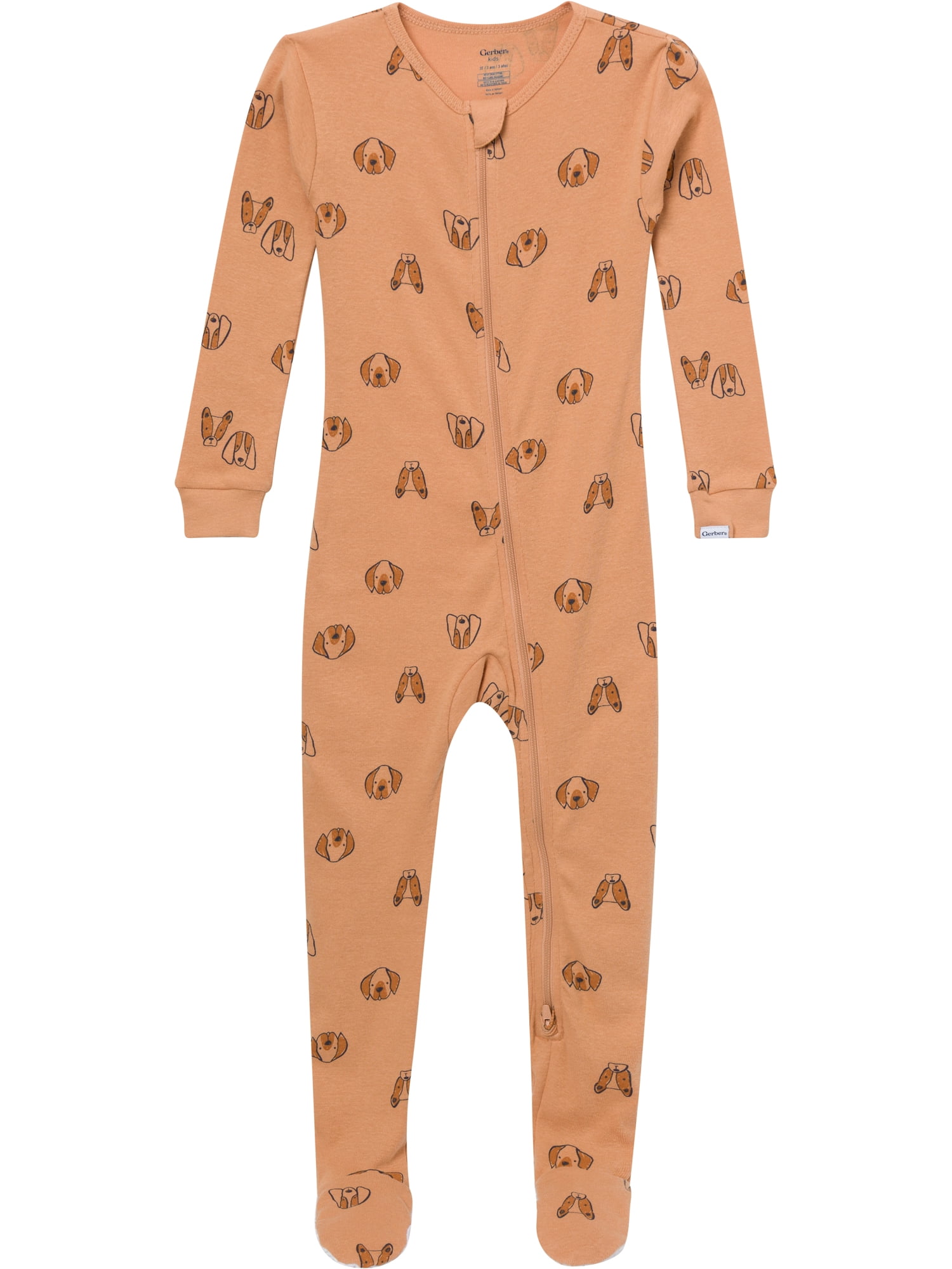 Gerber Baby and Toddler Neutral 2-Way Zipper Footed Unionsuits, 4-Pack, 0/3 Months - 5T