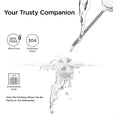 thumbnail image 3 of Kitchen Mama Electric Milk Frother Handheld - Mini Drink Mixer & Cold Foam Maker, Frother Wand for Coffee, Cappuccino, Lattes, Protein Powder Drinks, Matcha, Battery Operated by Silkwhisk (Metal Grey), 3 of 6