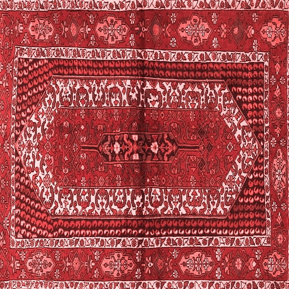 Ahgly Company Indoor Square Persian Red Traditional Area Rugs, 8' Square