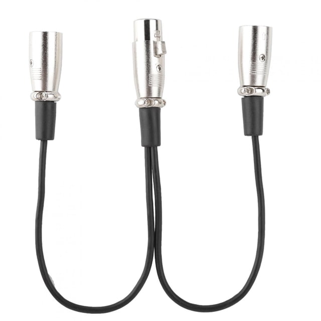 XLR Splitter Adapter,30cm XLR Female Jack XLR Audio Splitter XLR Adapter Leading Edge Technology