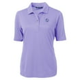 thumbnail image 2 of Women's Cutter & Buck  Lavender New York Yankees Virtue Eco Pique Recycled Half-Sleeve Polo, 2 of 3