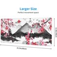 thumbnail image 3 of Japanese Cherry Blossom Gaming Mouse Pad 31.5 X 11.8 Inch XL Pink Watercolor Design Mousepad Extended Large Laptop Keyboard Mouse Mat Non-Slip Rubber Base with Stitched Edges for Home Office, 3 of 6