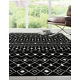 thumbnail image 3 of Rugs.com Moroccan Trellis Collection Rug – 4' x 6' Black And White Medium Rug Perfect For Entryways, Kitchens, Breakfast Nooks, Accent Pieces, 3 of 7