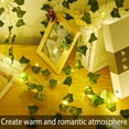 thumbnail image 2 of 1 Pack 6.56ft 20 LED Fake Ivy Vine String Lights,Artificial Ivy Garland with Lights Hanging Greenery Leaf Plants for Home Kitchen Garden Office Wedding Party Decor, 2 of 7