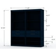 thumbnail image 3 of Manhattan Comfort Mulberry 2-Piece Wood Open Sectional Closet Set in Blue, 3 of 7