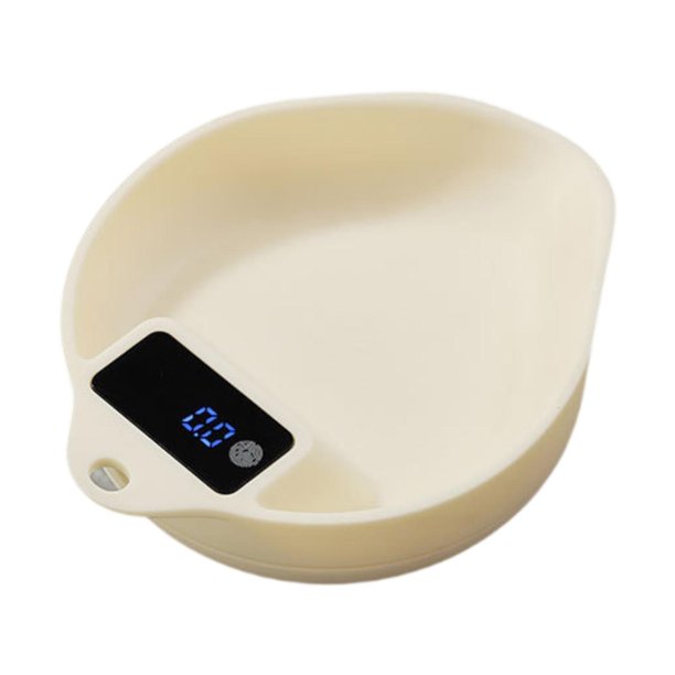 Báscula para granos de café, báscula portátil para hornear, base antideslizante profesional, electrónica Beige