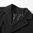 thumbnail image 4 of uikmnh Winter Coats for Men Double Woolen Overcoat Casual Long Jacket Loose Fit Coat for Everyday Wear Size:L, 4 of 6