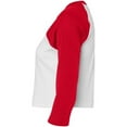 thumbnail image 3 of Bella + Canvas Womens Raglan 3/4 Sleeve Crop T-Shirt, 3 of 4