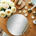 thumbnail image 2 of Grey Green Orange Ombre Round 15 Inch Placemats Set of 8, Modern Gradient Abstract Art HeatResistant Non Slip Place Mats for Dining Table, Wipeable Braided Kitchen Table Mats for Housewarming, 2 of 9