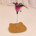 thumbnail image 4 of Cat Teaser Toy Oscillating Spring With Suction Cup And Bell For Indoor Cats Multicolor Wooden Material 11.8X4.7 Inch, 4 of 6