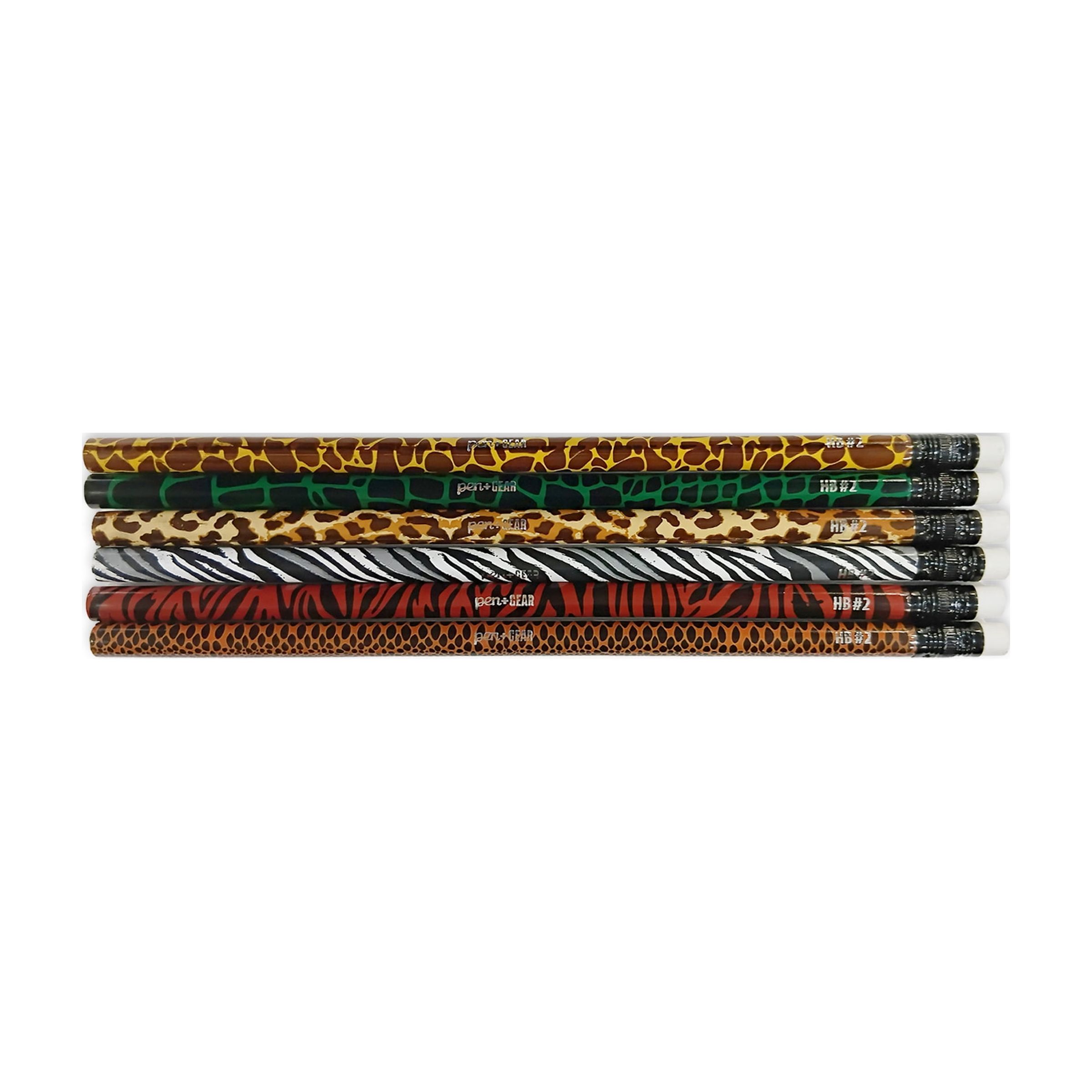 Lápices de Madera Pen+Gear con Estampado Animal, #2 HB, Multicolor, 12 Piezas 5