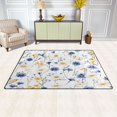 thumbnail image 3 of Carpet Mat with Memory Foam Ultra-Soft and Non-Slip Area Rug 31"x20" Blue and Yellow Wildflowers, 3 of 7