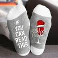 thumbnail image 2 of CYSFASHION Christmas Stockings for Women Ornaments Knitted 9 Inch Cozy Decorations Personalised Plush Cuff Santa Compression Socks White, 2 of 3